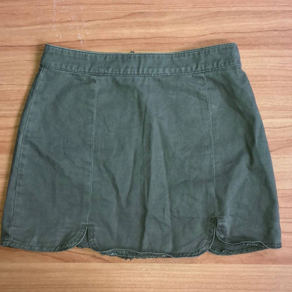 Fitted Olive Skirt